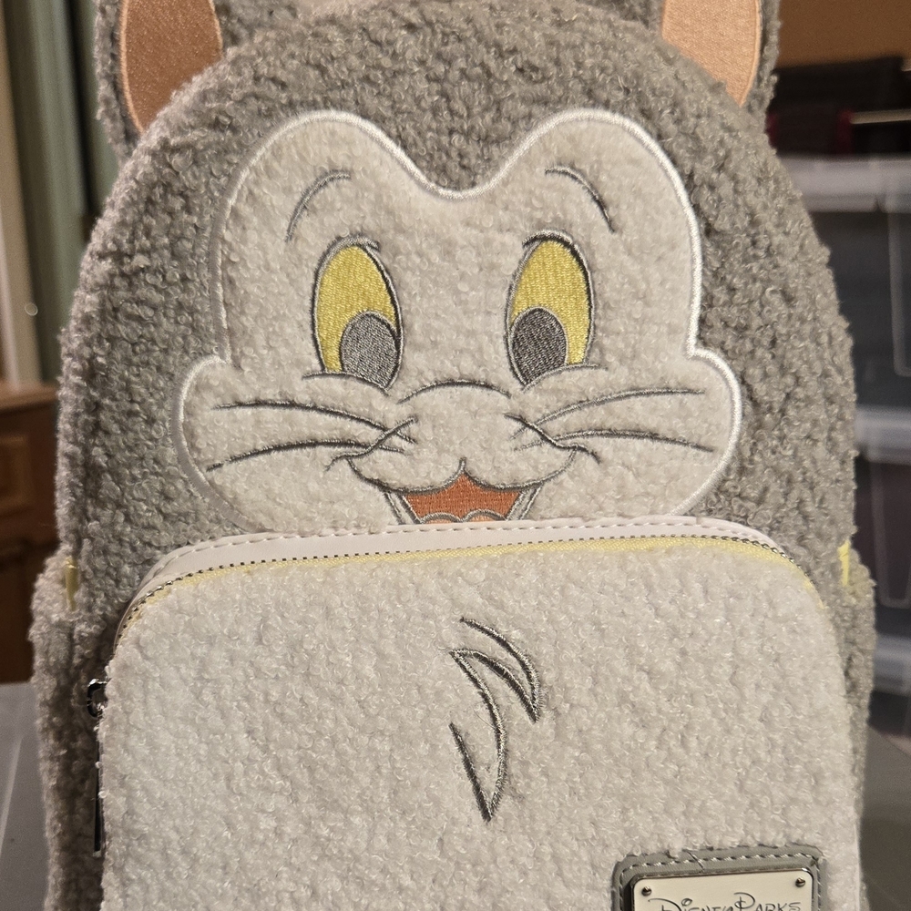 Disney Parks Loungefly Figaro Pastel Chenille Mini Backpack ERROR BAG, NO NOSE!!